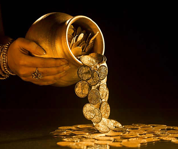 Dhantrayodashi gold coin photo