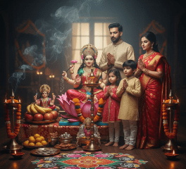 Family Diwali pooja